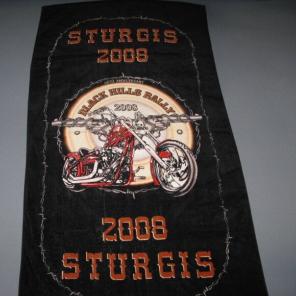 2 H-D STURGIS BEACH TOWELS, BLACK HILLS RALLY 2008, 68TH ANNIVESARY - Picture 2 of 4